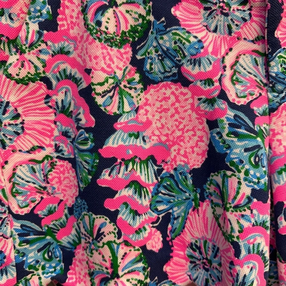 Lilly Pulitzer Pink and Blue Floral High Waist Shorts